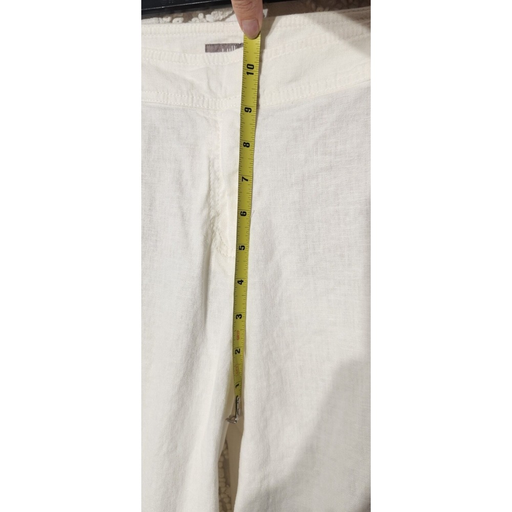 J Jill Womens Linen Pants Size 14 Tall White Beach Family Pictures Resortwear - Picture 9 of 13